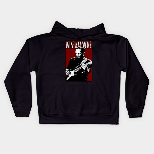 Retro Vintage Dave Matthews Kids Hoodie by Projectup